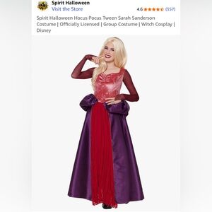 Spirit Halloween Red and Purple Witch Costume